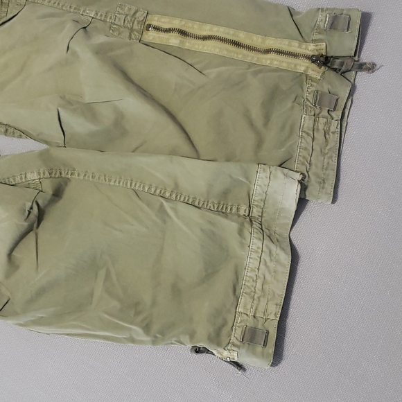 Abercrombie and Fitch Vintage Army Green Paratroop Cargo Pants Men' Size Medium - Picture 8 of 17